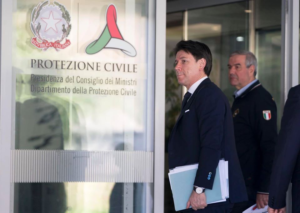 Giuseppe Conte Protezione Civile